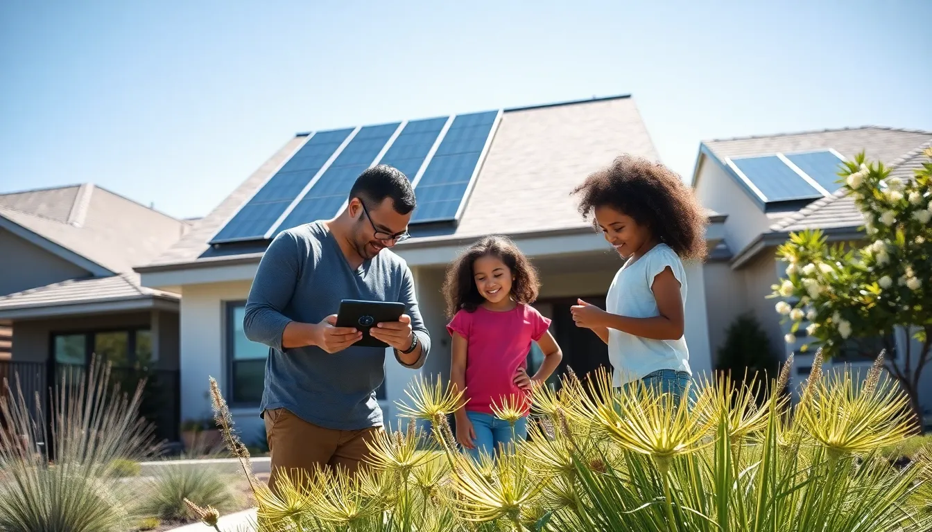 modern energy-efficient home in Houston with a diverse family.